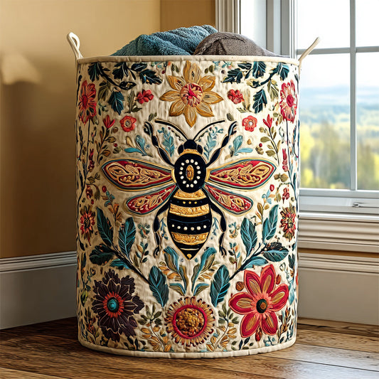 Meadow Spirit Quilted Laundry Basket NCU0PVL643