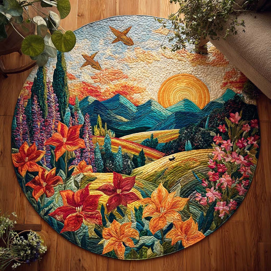 Meadow Tranquility Quilted Round Mat NCU0DQQ0215