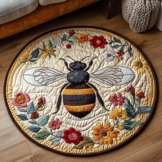 Meadow Whisper Quilted Round Mat NCU0NT1269