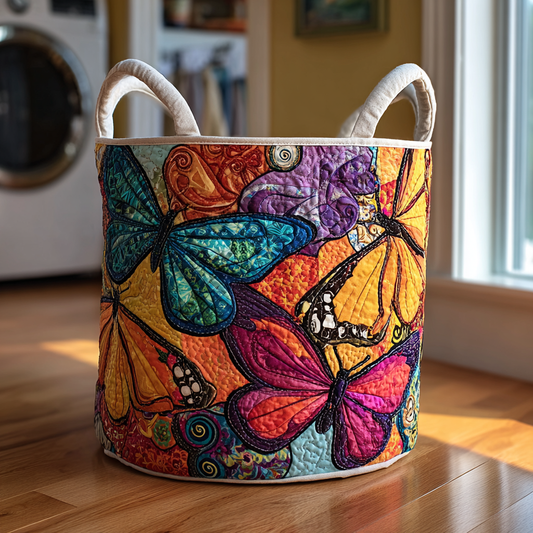 Meadow Wing Quilted Laundry Basket NCU0PVL416