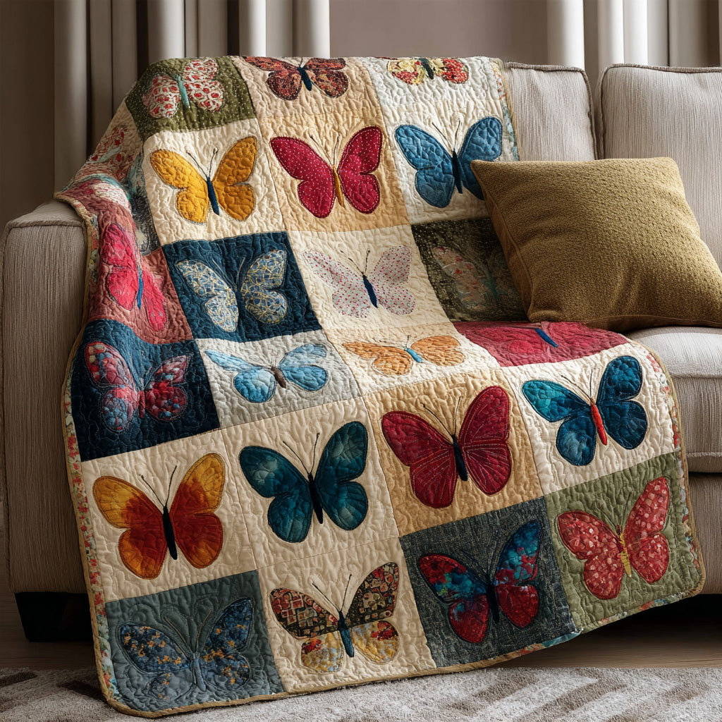 Meadow Wings Quilted Blanket NCU0LDH485