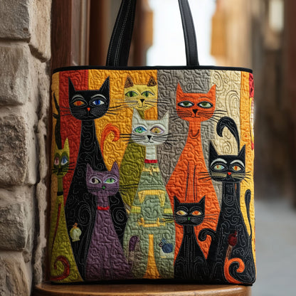 Meow-ment of Beauty Quilted Tote Bag NCU0PTT1841