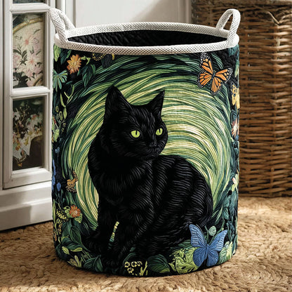 Meow Magic Quilted Laundry Basket NCU0PTT2093