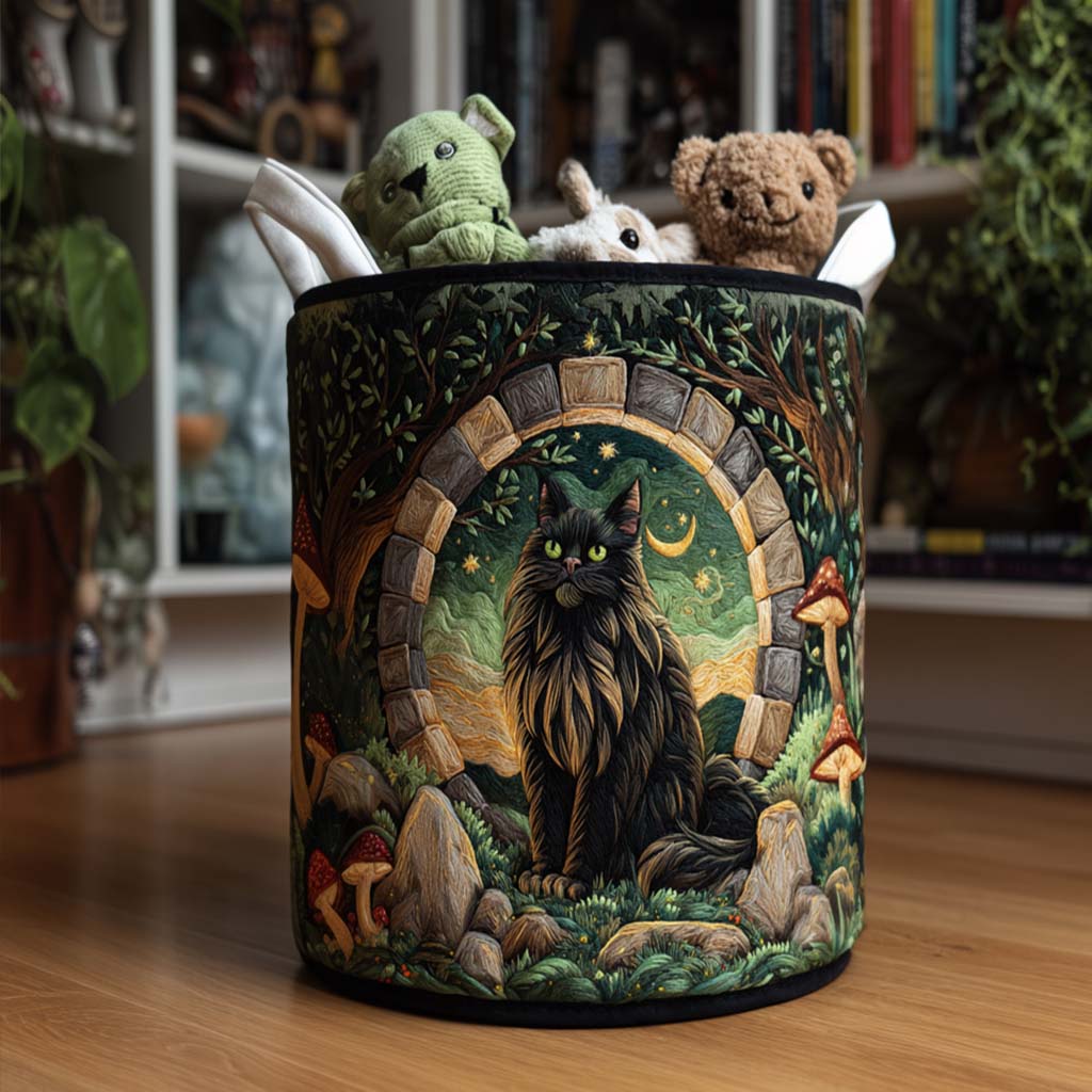 Meow Moments Quilted Laundry Basket NCU0NNT1334