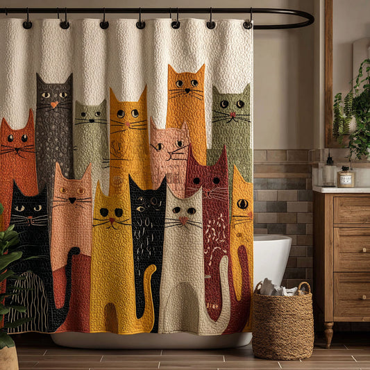 Meow Mosaic Shower Curtain NCU0DDK2522