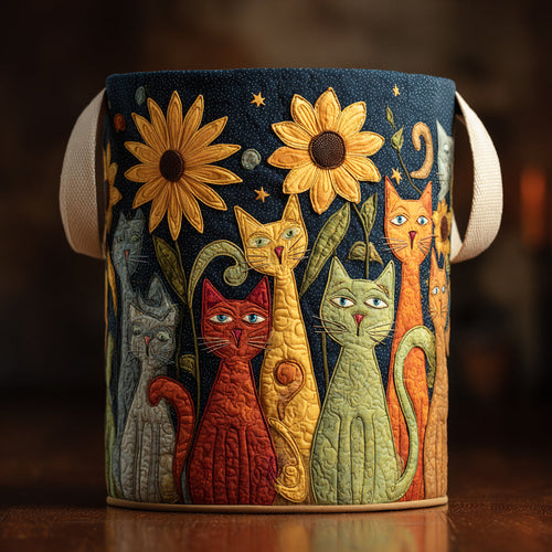 Meow Parade Quilted Laundry Basket NCU0DV1621