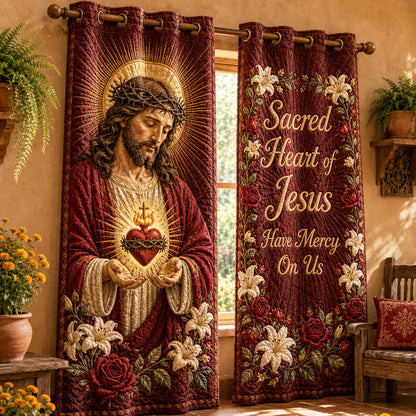 Mercy Heart Quilted Curtains NCU0NTD2117