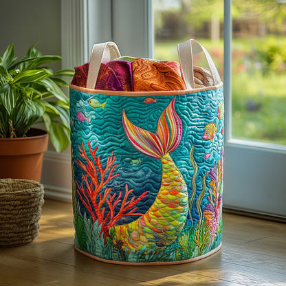 Mermaid Quilted Laundry Basket NCU0QN027
