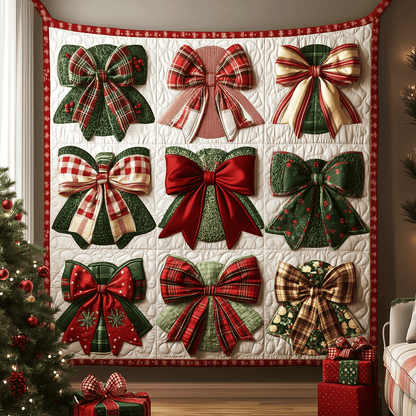 Merry Bow Magic Quilted Blanket NCU0TH2294