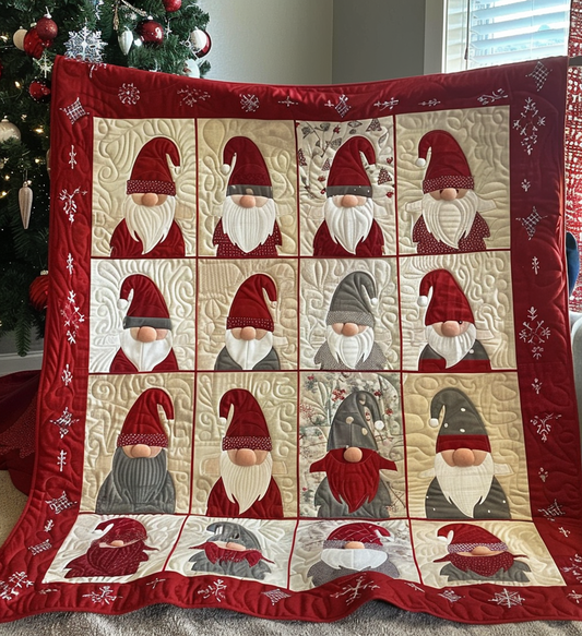 Merry Gnome Quilted Blanket NCU0PT147