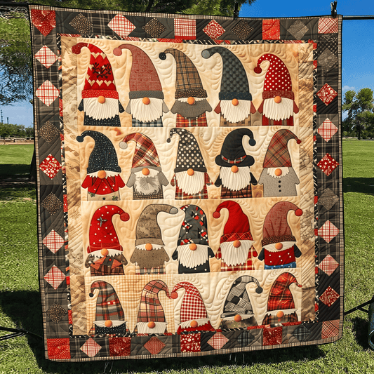 Merry Gnome Quilted Blanket NCU0TH1039