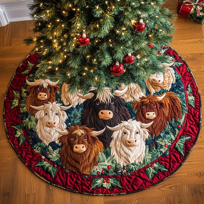 Merry Herd Christmas Quilted Tree Skirt NCU0NNT149