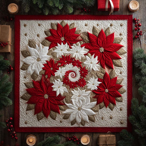 Merry Bloom Spiral Quilted Table Topper NCU0NXD233