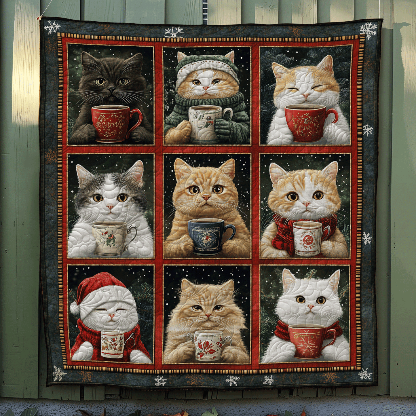 Merry Catmas Quilted Blanket NCU0TL1262