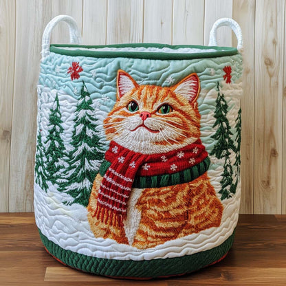 Merry Catnip Quilted Laundry Basket NCU0NNT2208