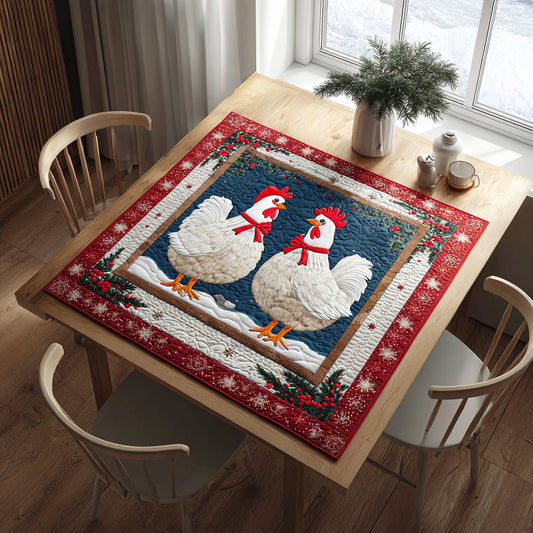 Merry Chicken Quilted Table Topper NCU0HNH154