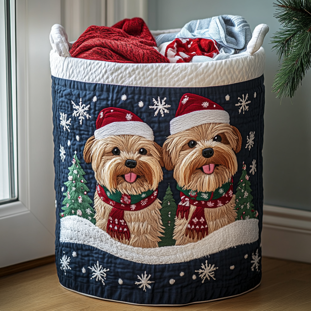 Merry Companions Quilted Laundry Basket NCU0DDK1372