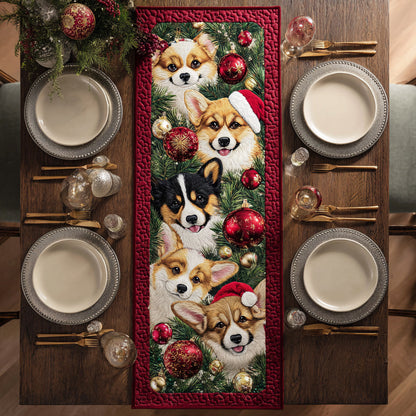 Merry Corgi Quilted Table Runner NCU0HNH567