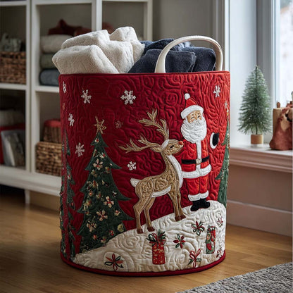 Merry Crown Quilted Laundry Basket NCU0PTT1580