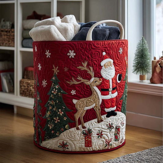 Merry Crown Quilted Laundry Basket NCU0PTT1580