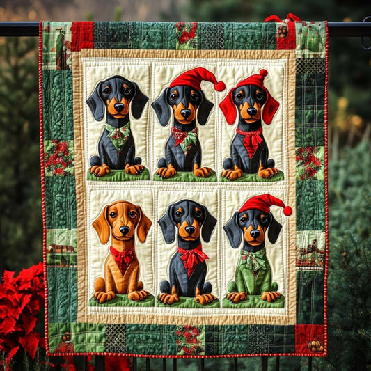 Merry Doxie Quilted Blanket NCU0NT1635