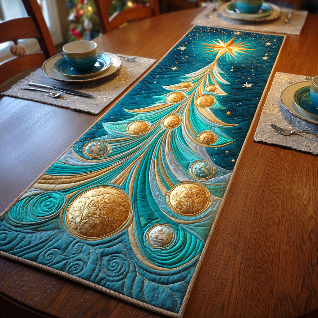 Merry Fir Quilted Table Runner NCU0NTD537