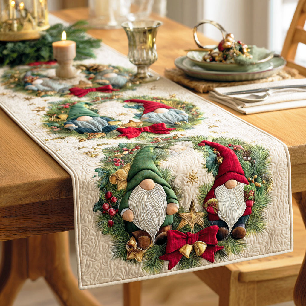 Merry Gnome Spirit Quilted Table Runner NCU0NTD469