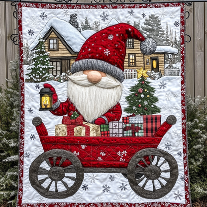 Merry Gnome Tidings Quilted Blanket NCU0DK909