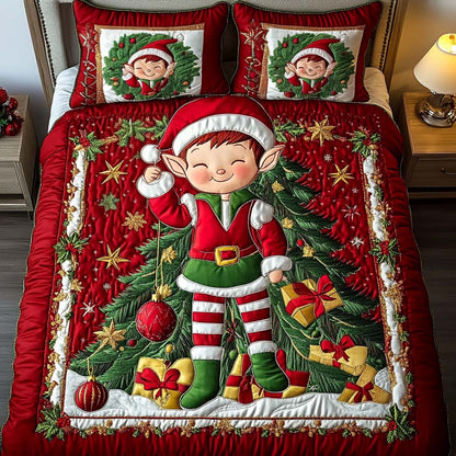 Merry Mischief 3-Piece Quilted Bedding Set NCU0NT2105