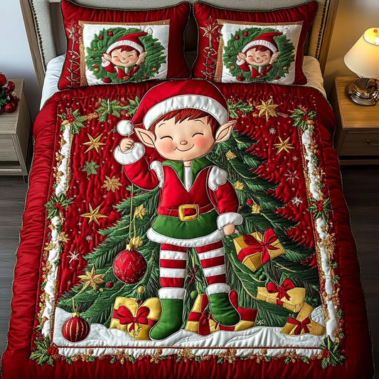 Merry Mischief 3-Piece Quilted Bedding Set NCU0NT2105