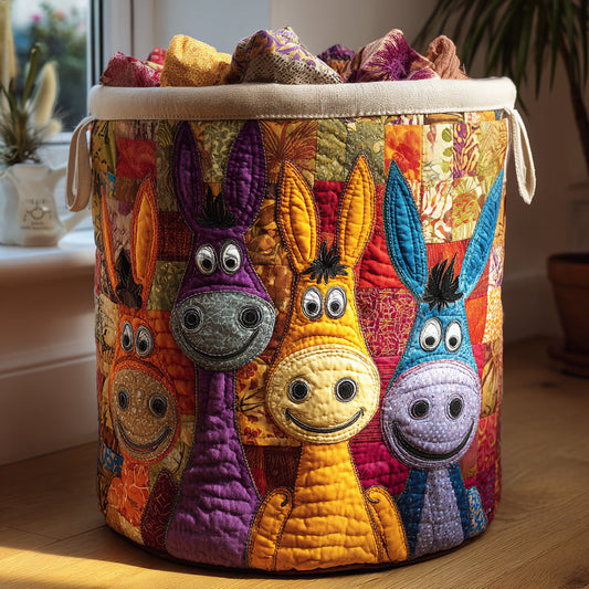 Merry Mule Quilted Laundry Basket NCU0DV1701