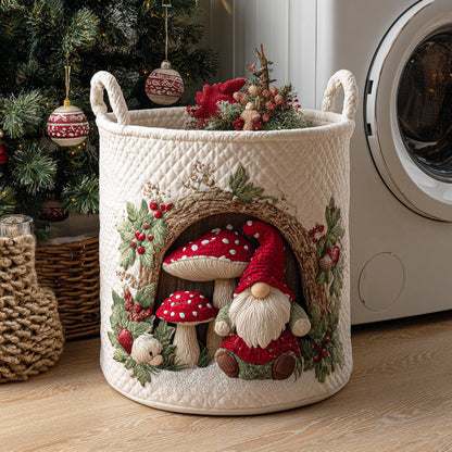 Merry Mushroom Hollow Quilted Laundry Basket NCU0NTD1140