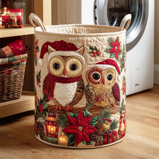 Merry Owl Quilted Laundry Basket NCU0NTD361