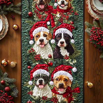 Merry Pitbull Quilted Table Runner NCU0DDK1526