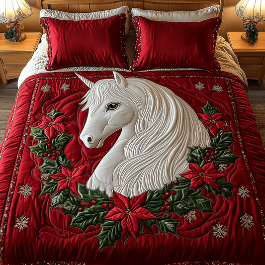 Merry Pony 3-Piece Quilted Bedding Set NCU0TH2198