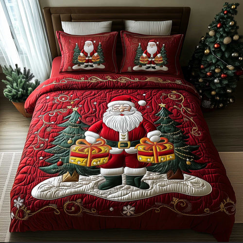Merry Santa Sleep 3-Piece Quilted Bedding Set NCU0HT167