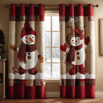 Merry Snowmen Magic Quilted Curtains NCU0TH3771