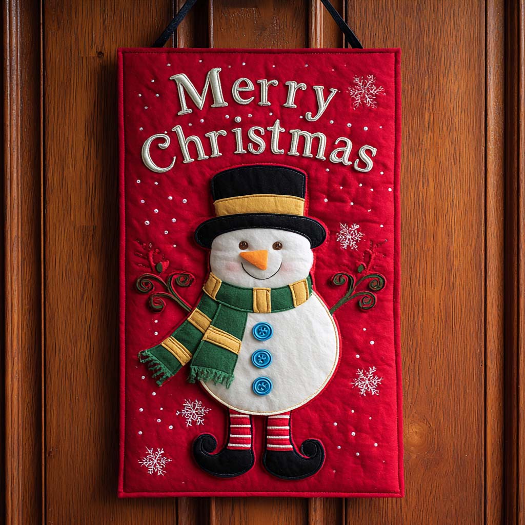 Merry Spirit Quilted Door Banner NCU0NNT2456
