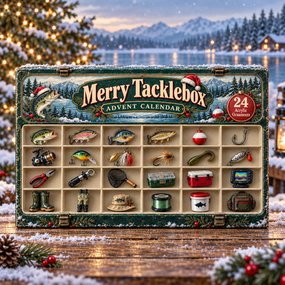 CHRISTMAS KICKOFF 40% OFF - Merry Tacklebox Advent Calendar 2026 - 24-Day Festive Countdown, Acrylic Charms Blind Box - Gift For Family and Friends AC0TV035