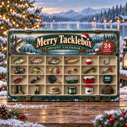 CHRISTMAS KICKOFF 40% OFF - Merry Tacklebox Advent Calendar 2026 - 24-Day Festive Countdown, Acrylic Charms Blind Box - Gift For Family and Friends AC0TV035