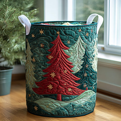 Merry Trees Quilted Laundry Basket NCU0DV830