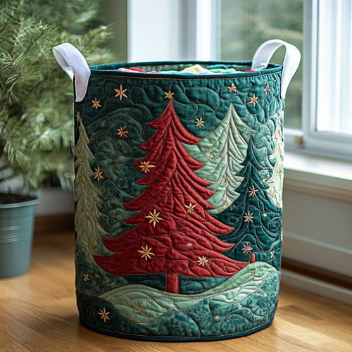 Merry Trees Quilted Laundry Basket NCU0DV830