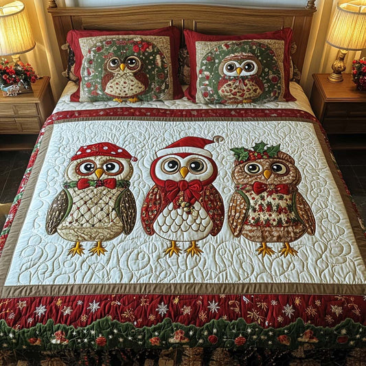 Merry Trio 3-Piece Quilted Bedding Set NCU0NT2301