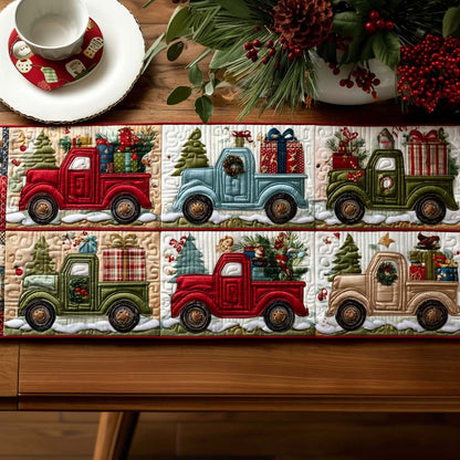 Merry Trucks Quilted Table Runner NCU0NNT1786