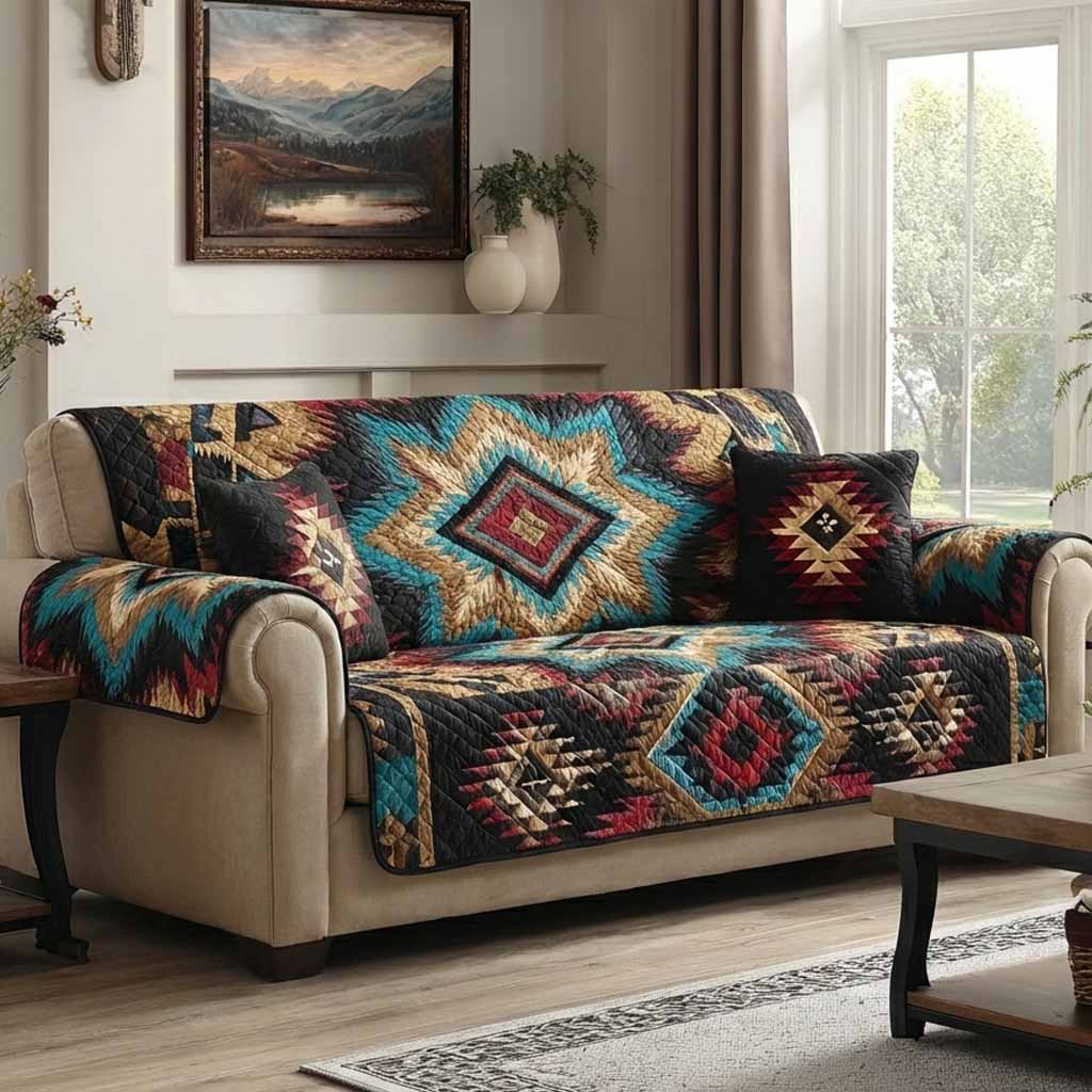 Mesa Diamond Quilted Sofa Cover NCU0NXD1594