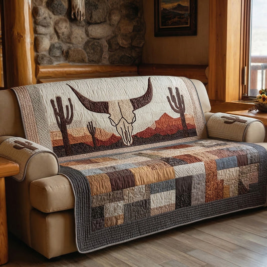 Mesa Skull Patch Quilted Sofa Cover NCU0LDH877