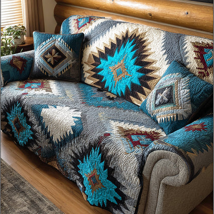 Canyon Weave Quilted Sofa Cover NCU0QN076