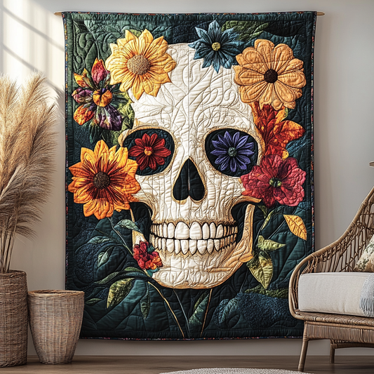 Mexican Heritage Skull Quilted Blanket NCU0TL1886