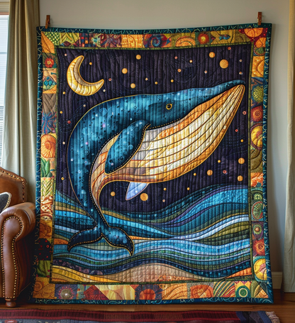 Midnight Whales Quilted Blanket NCU0PT206