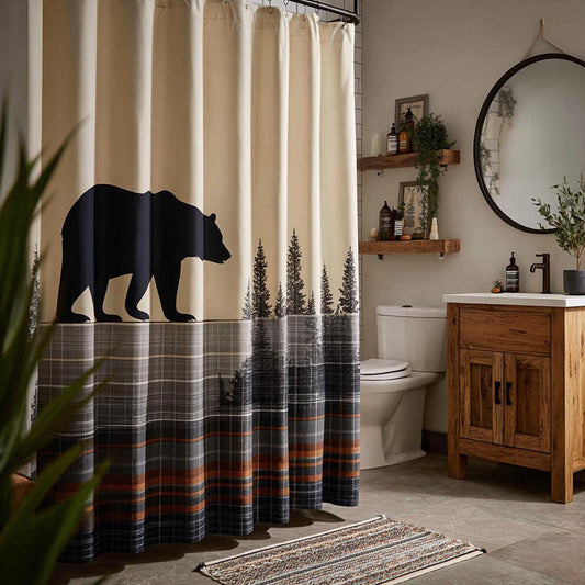 Midnight Bear Shower Curtain NCU0DV1968